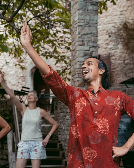 A dancer mid-movement at Zomerstage