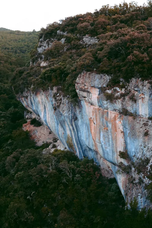 Golden cliffs in the Provençal countryside near the resort